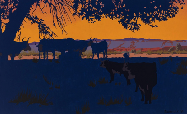 Bill Schenck - Longhorns in the Shade